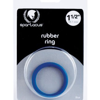 Spartacus 1.5" Rubber Cock Ring - Blue