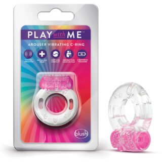 Blush Play with Me Arouser Vibrating C-Ring - Pink