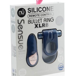 Nu Sensuelle Silicone Remote Control XLR8 Turbo Boost Bullet Ring - Navy