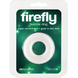 Firefly Glow in the Dark Bubble Cock Ring - Medium