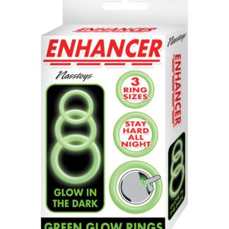 Enhancer Silicone Cockrings - Glow in the Dark Green
