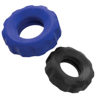 Hunky Junk Cog Ring 2 Size Double Pack - Cobalt & Tar Pack of 2