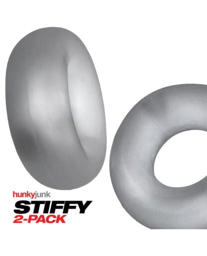 Hunky Junk Stiffy 2 Pack Cockrings - Clear Ice