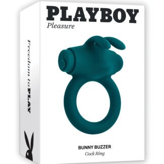 Playboy Pleasure Bunny Buzzer Cock Ring - Deep Teal