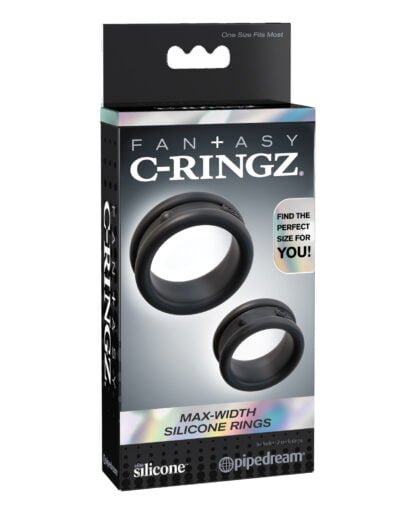 Fantasy C-Ringz Max Width Silicone Rings - Black