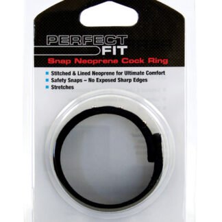 Perfect Fit Neoprene Snap Cock Ring - Black