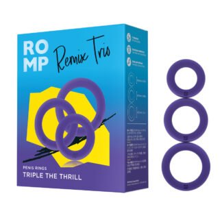 Romp Remix Trio Penis Ring Set of 3 - Purple