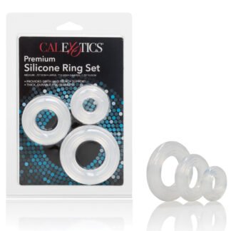 Premium Silicone Ring Set Pack of 3 - Clear