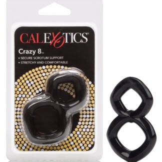 Crazy 8 Enhancer Double Cock Ring - Black