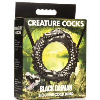 Creature Cocks Caiman Silicone Cock Ring - Black
