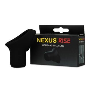 Nexus Rise Liquid Silicone Cock & Ball Sling - Black